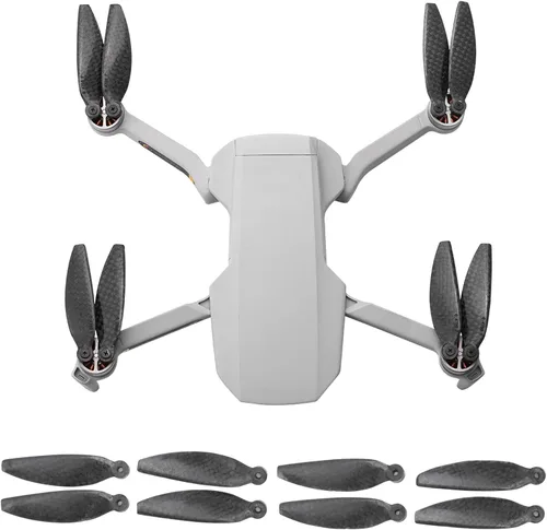 Miniatura 5 de Cuchilla de hélice para dron, hoja de hélice ligera de fibra de carbono compatible con mini 2 piezas de accesorios de repuesto para drones