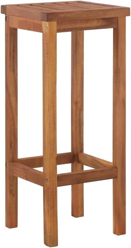 Miniatura 4 de Taburetes de bar 4 piezas de madera maciza acacia al aire libre Patio comedor sillas de césped al aire libre Sillas para Comedor para picnic patio