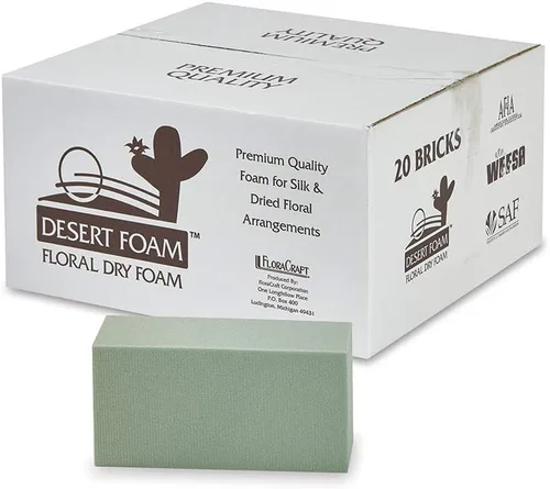 Miniatura 12 de FloraCraft bloques de espuma seca, 2.625 por 3.5 por 7.875 pulgadas, verde, paquete de 6.