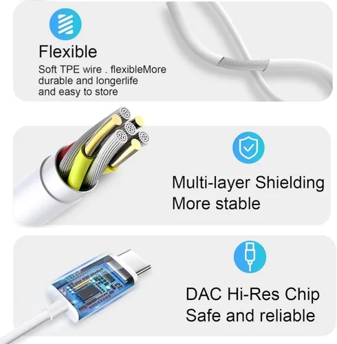 Miniatura 6 de Paquete de 5 auriculares USB C actualizados para iPhone 17/16/15 Pro Max, iPad Plus TypeC con micrófono, control de volumen, auriculares USBC