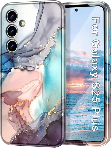 Miniatura 33 de Btscase para Samsung Galaxy S25, [Probado contra caídas de grado militar] Funda protectora de diseño de patrón de mármol, resistente, delgada