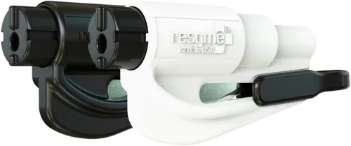 resqme Llavero de emergencia compacto original, herramienta de escape de coche, cortador de cinturón de seguridad y rompevanas, fabricado en Estados