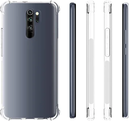 Miniatura 2 de USTIYA Caso para Redmi 9 Clear TPU Cuatro Esquinas Cubierta Protectora Transparente Suave Funda