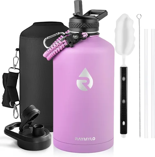 Miniatura 70 de RAYMYLO Botella de agua aislada de 24 onzas, de acero inoxidable con triple pared al vacío (fría durante 48 horas, caliente durante 24 horas), a