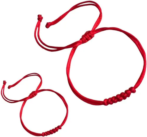 PHITECUS Pulsera de protección roja para recién nacidoniñabebéniña y niñomamá y yofamilia y yo. Amuleto para niños. Cuerda para la buena suerte y el