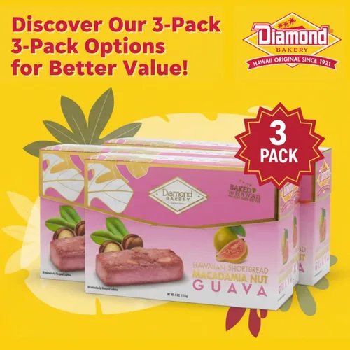 Miniatura 2 de Diamond Bakery Galletas de mantequilla de nuez de macadamia hawaiana premium, Taro
