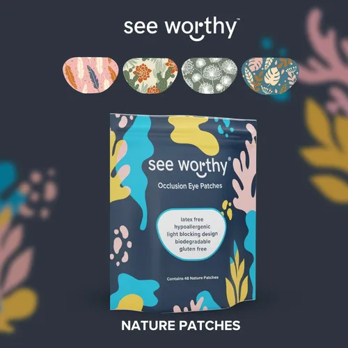 Miniatura 3 de Parche adhesivo para niños y adultos, como se ve en Shark Tank, transpirable, cómodo parche con temática natural para ojos perezosos, parches