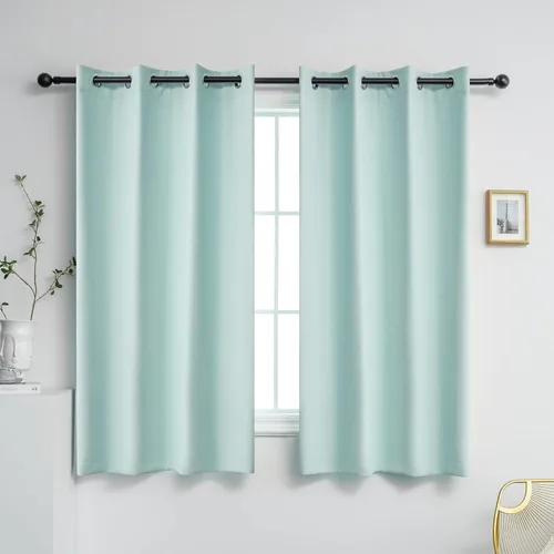 Miniatura 78 de YGO - Cortinas verdes de 183 cm de ancho por 213 cm de largo para dormitorio - Cortinas opacas con ojales en la parte superior, extra anchas