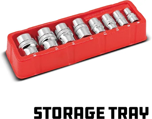 Miniatura 3 de Powerbuilt 941322 Juego de 8 piezas de dados Zeon métricos, con uso para pernos y tuercas estándar, oxidados, redondeados, tamaño de 0.236 in a