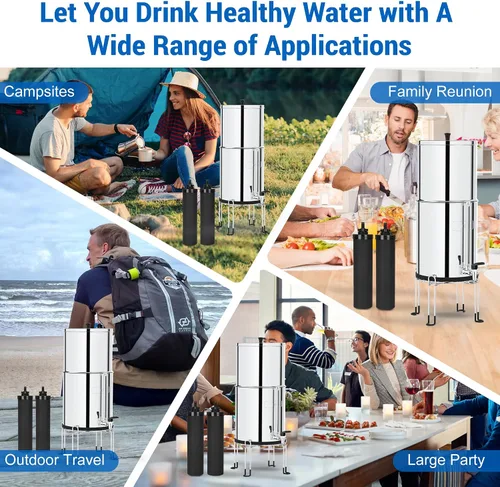 Miniatura 8 de Elementos de purificación negros certificados NSF/ANSI 42, para reemplazo de filtros de agua BB9-2®, compatible con el sistema de filtración por