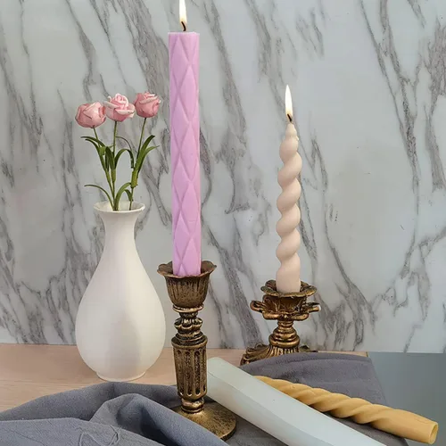 Miniatura 9 de Paquete de 4 moldes de silicona para caracolas de resina para velas y jabón, molde para hacer velas Cube-Shell-Four