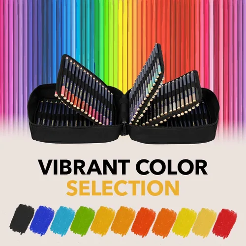 Miniatura 2 de Castle Art Supplies Gold Standard - Juego de 120 lápices para colorear con extras, núcleos de colores a base de aceite que se mantienen más