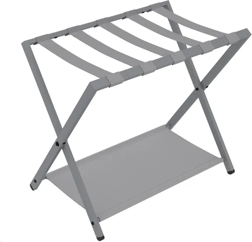 Miniatura 11 de Hzuaneri Portaequipajes, soporte plegable para maleta para invitados, plegable, portaequipajes con estante, marco de acero con correas de nailon