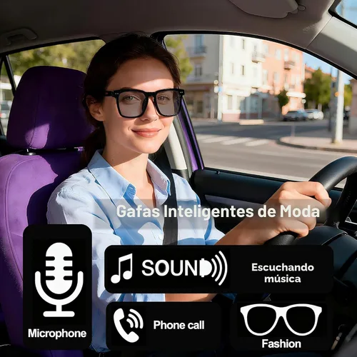 Miniatura 2 de Lentes de traducción Bluetooth inalámbricos inteligentes AI para hombres/mujeres con altavoces/Bluetooth y más de 140 idiomas traducción