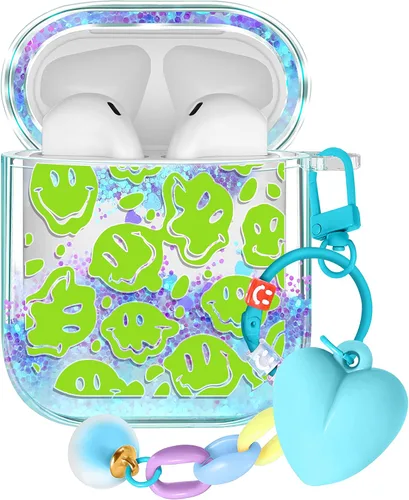 Miniatura 26 de Funda para Apple para Airpods 4 Case 2024 - Arena Movediza Líquida Arte Artístico Estético Funda Mujer Chica Mujeres Brillante Brillo Purpurina