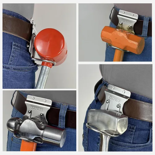 Miniatura 3 de Soporte para martillo, funda de taladro, funda de martillo de acero inoxidable, soporte de martillo para cinturón de herramientas