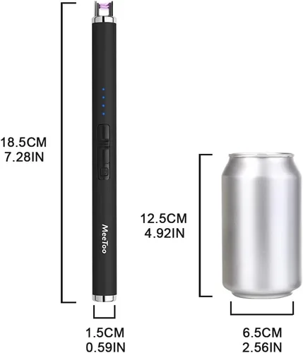 Miniatura 7 de MeeToo Encendedor eléctrico recargable USB tipo C para velas, Navidad, cocina, camping, fiesta, regalos para esposa, mujeres, hombres, Nana, negro