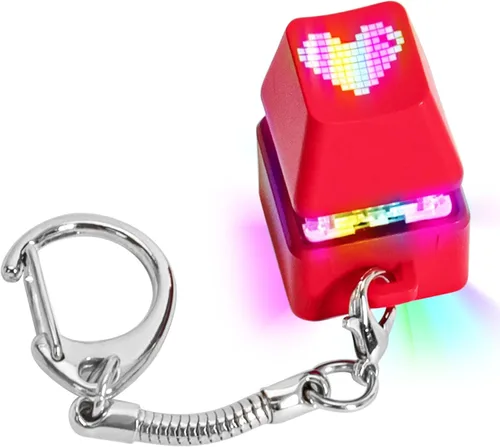 Miniatura 11 de Juguetes sensoriales con teclado para adultos, clicker de teclado con luz LED, llavero sensorial divertido para ansiedad y descompresión (verde, 1P)