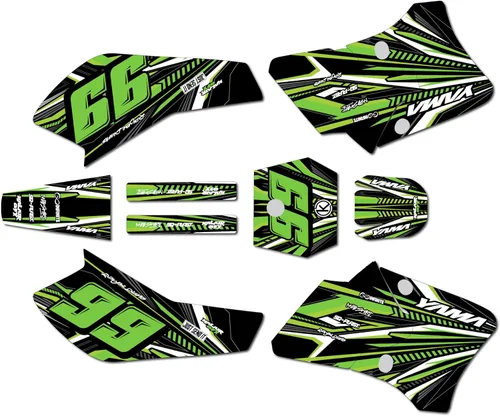 Miniatura 7 de Kit de gráficos para Yamaha TTR 90 (2000-2008) serie Prime Blue 09 mil - Kit de calcomanías gráficas de carreras personalizadas para motocross, sin