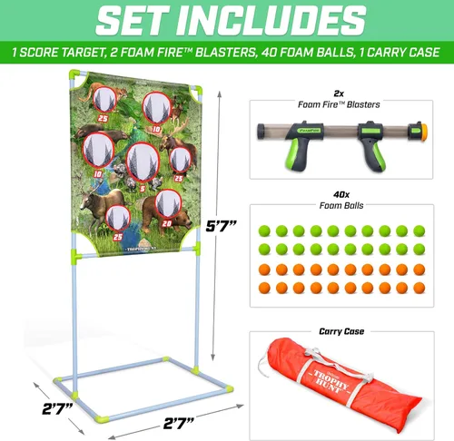 Miniatura 5 de GoSports Juegos de fuego de espuma – Invasores alienígenas, caza de trofeos o batallas colgantes en la puerta y captura los objetivos de efectivo