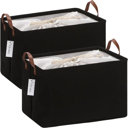 Miniatura 68 de Hinwo 31L Bolsas de almacenamiento grandes, organizadores de armario y almacenamiento, cestas de estante, cestas de almacenamiento plegables