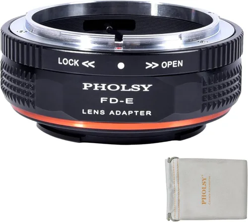 Miniatura 10 de PHOLSY Adaptador de Lente de Enfoque Manual Compatible con Lentes Canon EOS EF a Cámara de Montura E Compatible con Sony a1 a9ii a7S iii/ii, a7R