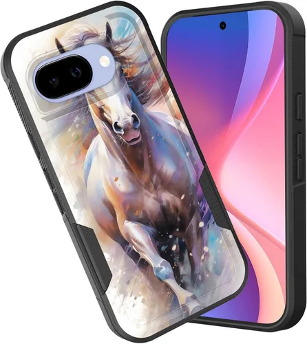 Miniatura 31 de Funda para Pixel 6A, funda híbrida de doble capa resistente a prueba de golpes de policarbonato duro de silicona suave TPU para Google Pixel 6A