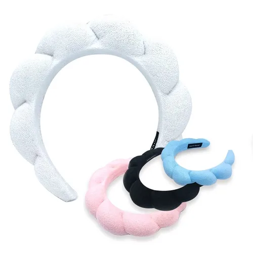 Miniatura 11 de Diadema de spa para mujer, diadema de esponja para lavar la cara, diadema de maquillaje, diadema de cuidado de la piel, diadema de spa, diadema