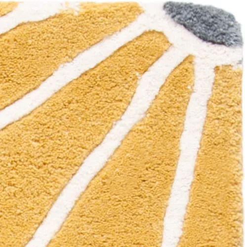 Miniatura 4 de SAFAVIEH Soho Collection SOH705A - Alfombra decorativa hecha a mano de lana y viscosa de 2 x 3 pies, color gris y amarillo