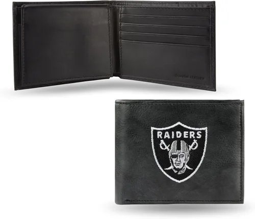 Miniatura 22 de Rico Industries Billetera de cuero bordada para hombre de la NFL
