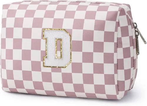 Miniatura 118 de Narwey Bolsa de maquillaje con inicial, regalos de graduación para adolescentes, niñas, niños y adolescentes, cosas de moda de 6 a 18 años, bolsa