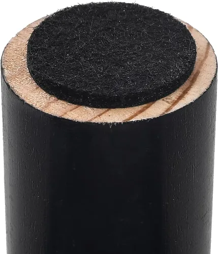 Miniatura 8 de Mini reposapiés otomano de 15.7 pulgadas, reposapiés acolchado de piel sintética con patas de madera maciza, reposapiés rectangular moderno