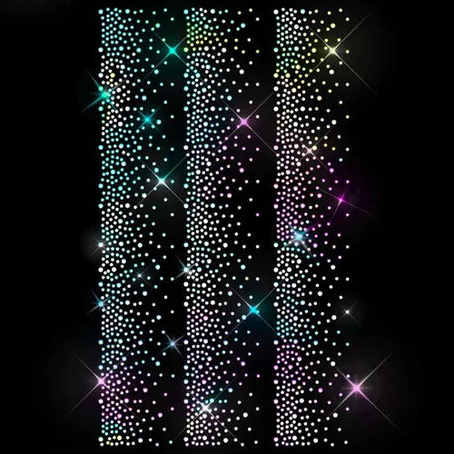 Miniatura 13 de 9 Hojas de Transferencias de Diamantes de Imitación Termoadhesivos, Calcomanías de Transferencia Hotfix de Cristal con Purpurina, Apliques