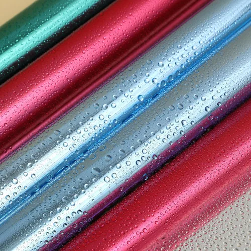 Miniatura 6 de Rollo de papel de envoltura de regalo de película metálica roja de color liso, para bodas, cumpleaños, Navidad, Día de la Madre, Año Nuevo, baby