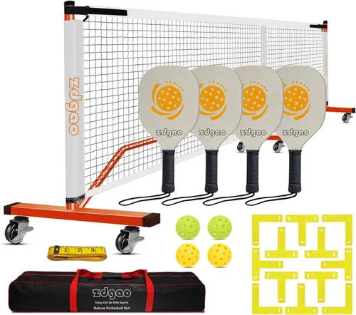 Miniatura 16 de Portable Pickleball Net Set, 22FT Regularion Size Pickle Ball Net with Paddles Set, Outdoor Pickleballs and Carry Bag, Easy Setup for Indoor