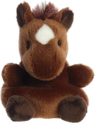 Aurora® Adorable animal de peluche Palm Pals™ Truffle Brown Horse™, divertido peluche coleccionable para niños y adultos, perfecto para decorar
