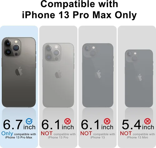 Miniatura 2 de OTOFLY Diseñada para iPhone 13 Pro Max, funda delgada de silicona a prueba de golpes con protector de lente de cámara para iPhone 13 Pro Max de 6.7
