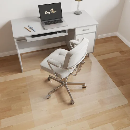 Miniatura 9 de Tapete impermeable para silla de 30" x 48" para madera dura, tapete para silla de oficina para silla con ruedas, tapete de escritorio para madera