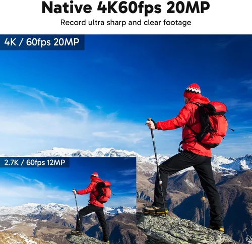 Miniatura 2 de AKASO V50 Elite 4K60fps Cámara de acción con kit de accesorios de tarjeta de memoria MicroSDXC U3 de 128GB, control de voz, EIS, cámara impermeable