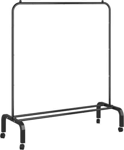 Miniatura 10 de Perchero de metal para ropa con estante inferior, perchero para colgar ropa, camisas, jeans y abrigos, color blanco
