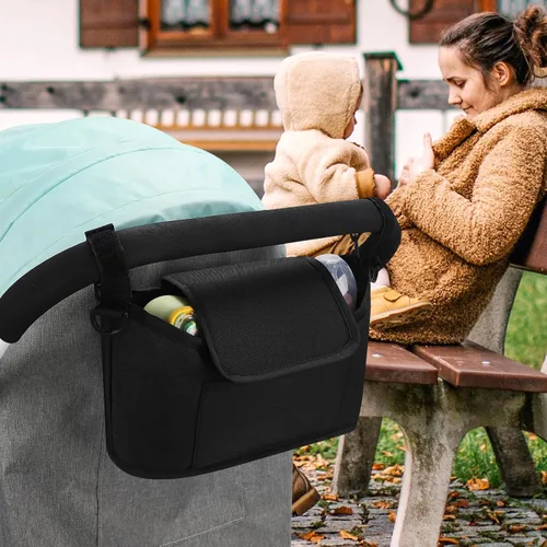 Miniatura 7 de Accmor Organizador universal para cochecito, organizador de bolsa de cochecito, organizador de cochecito, accesorios para Uppababy, Baby Jogger