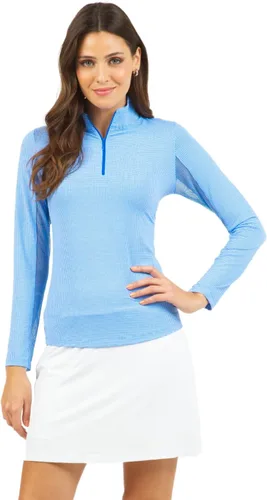 Miniatura 6 de IBKUL 10754 - Camiseta de manga larga para mujer con protección solar UPF50+ Icefil Tech Mini Check