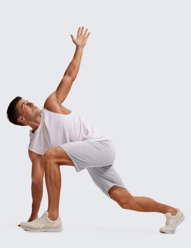 Miniatura 3 de CRZ YOGA Pantalones cortos de entrenamiento sin forro para hombre, 9 pulgadas, secado rápido, para correr, deportes, atletismo, gimnasio