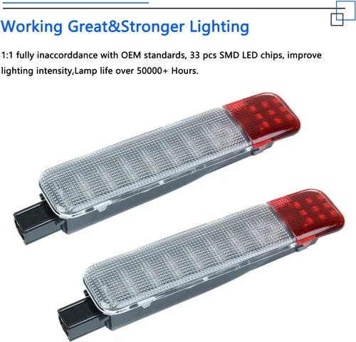 Miniatura 6 de Panel de luz LED para puertas interiores, luces de cortesía compatibles con Chevy Silverado GMC C/K, Sierra 1500 2500 3500, Suburban, Avalanche