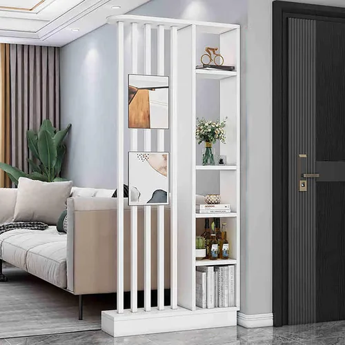 Divisor de habitación de pared, divisor de habitación independiente con estantes de exhibición, pantalla separadora con almacenamiento, para el