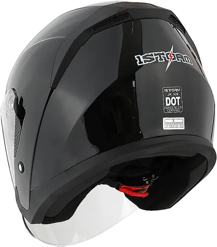 Miniatura 7 de 1Storm Casco de motocicleta abierto para scooter, clásico Knight Bike, lente dual/visera de sol: HJK526