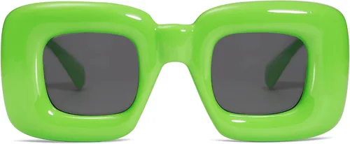 Miniatura 3 de VANLINKER Lindas gafas de sol cuadradas infladas para mujeres y hombres, gafas gruesas retro con marco grueso divertido máscara sombras VL9733