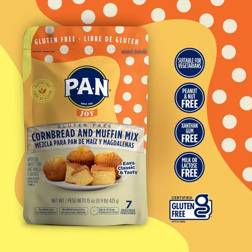 Miniatura 4 de P.A.N Mezcla de pan de maíz y muffins, mezcla para hornear sin gluten, 0.9 libras (paquete de 6)