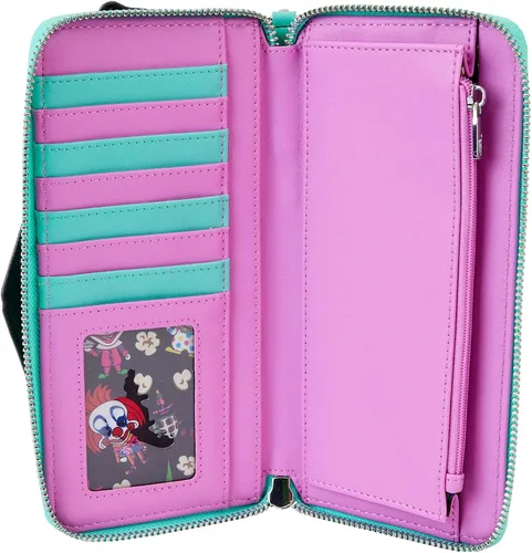 Miniatura 3 de Loungefly Billetera con cremallera MGM Killer Klowns from Outer Space Carteras de Halloween, Púrpura