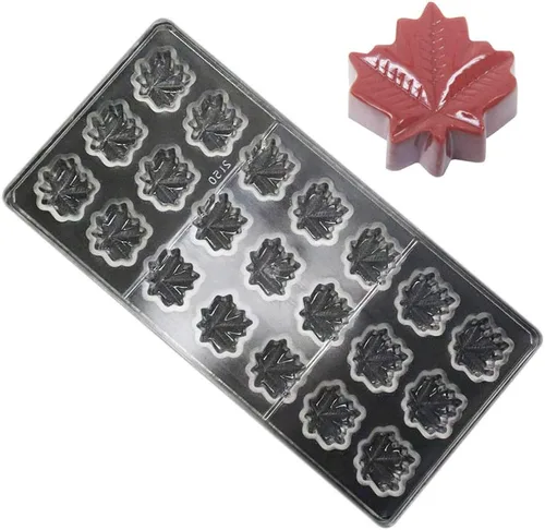Miniatura 14 de Molde de policarbonato para chocolate, hecho a mano, molde de caramelo de chocolate, herramientas de pastelería, patrón rectangular para hornear